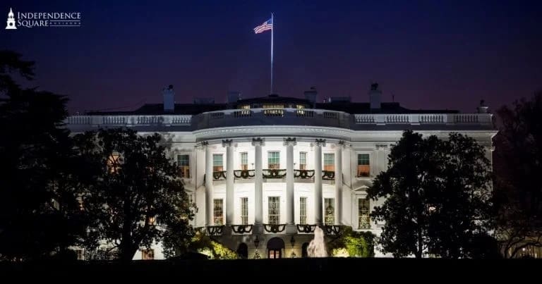 White House at night